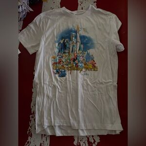 Disney Parks Shirt 2024 Walt Disney World Castle Characters Portrait Medium